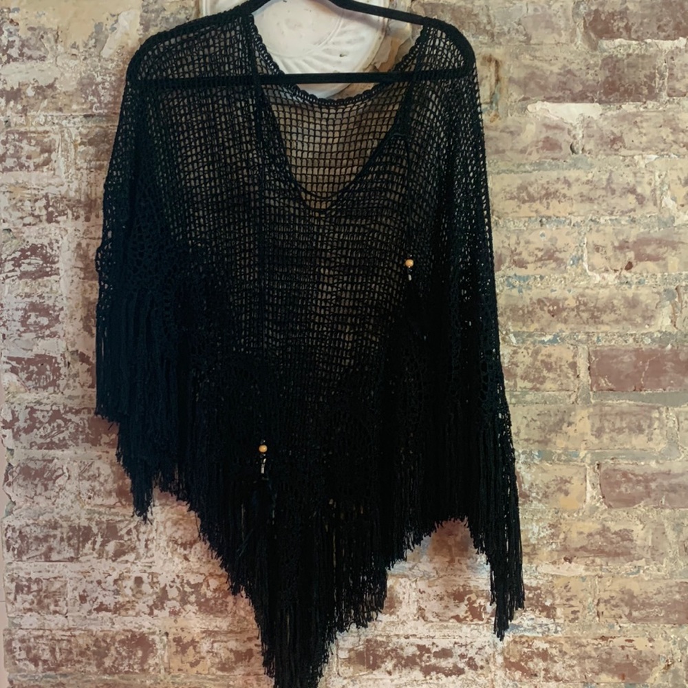 Crocheted poncho
